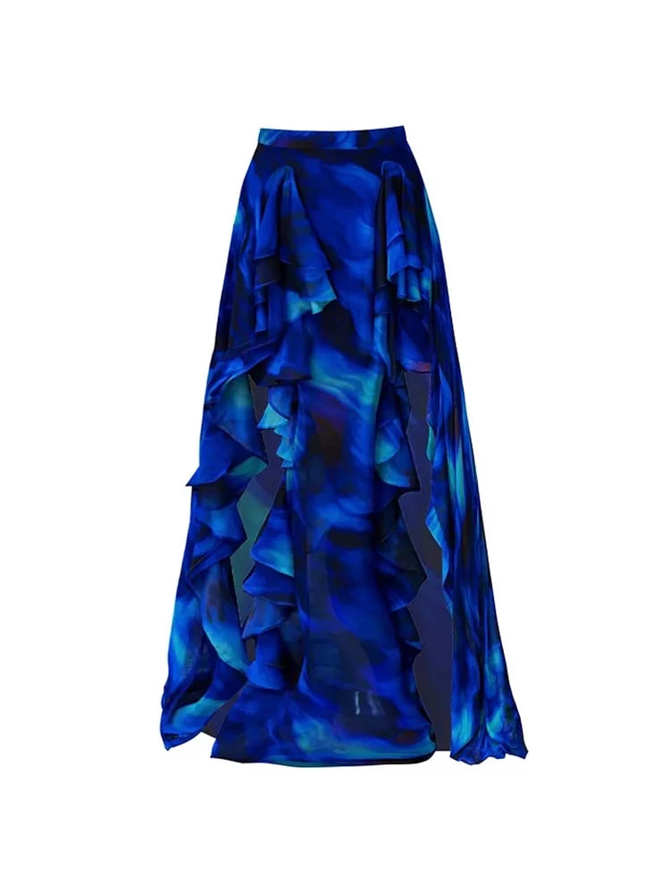 Ruffle One Piece Swimsuit Beach Vacation Set