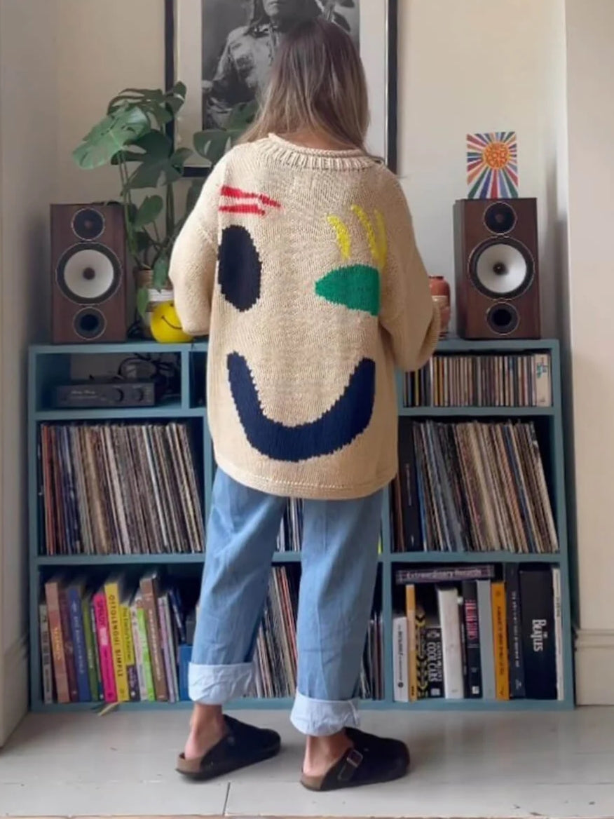 Graffiti Wicked Grin Oversized Sweater