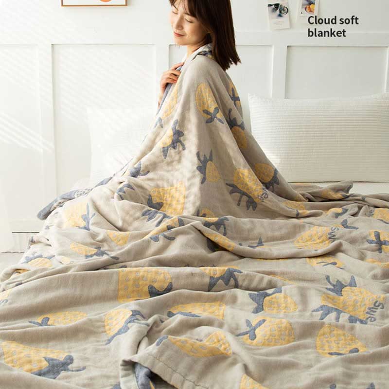 Five-layer quilted blanket