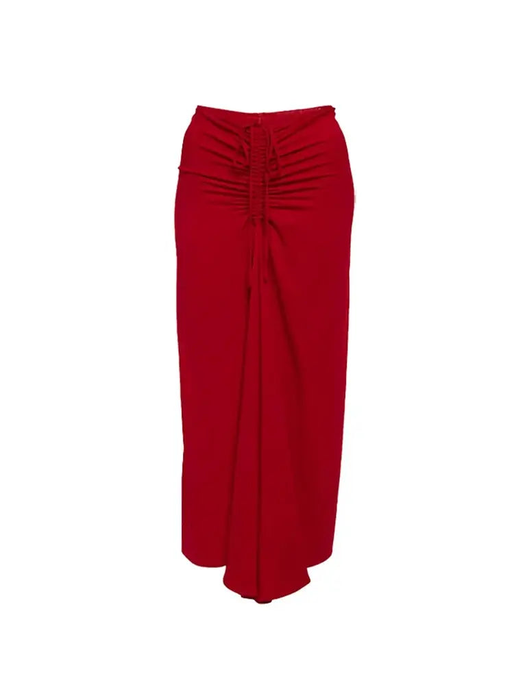 Deep V Halter Solid One Piece Swimsuit Set