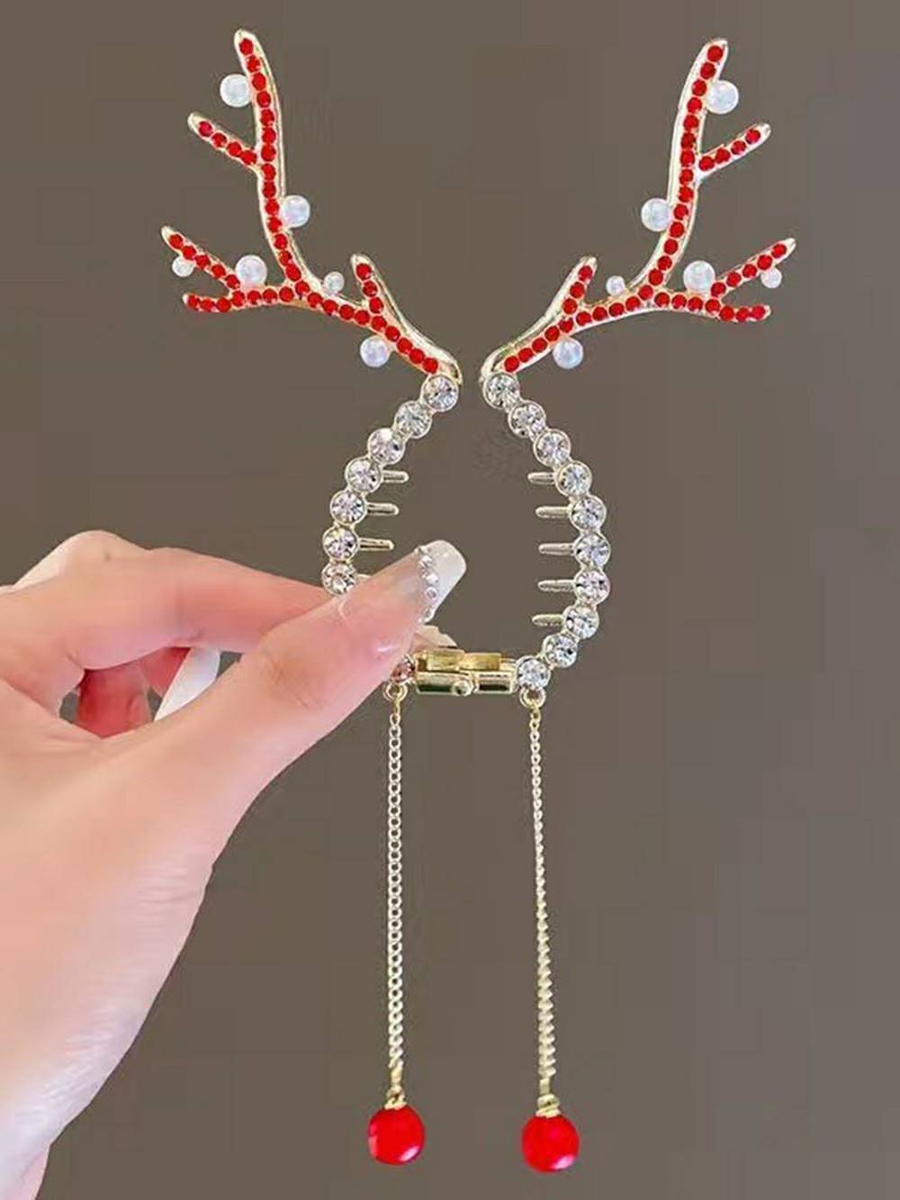 Chic Antler Tassel Hair Clip