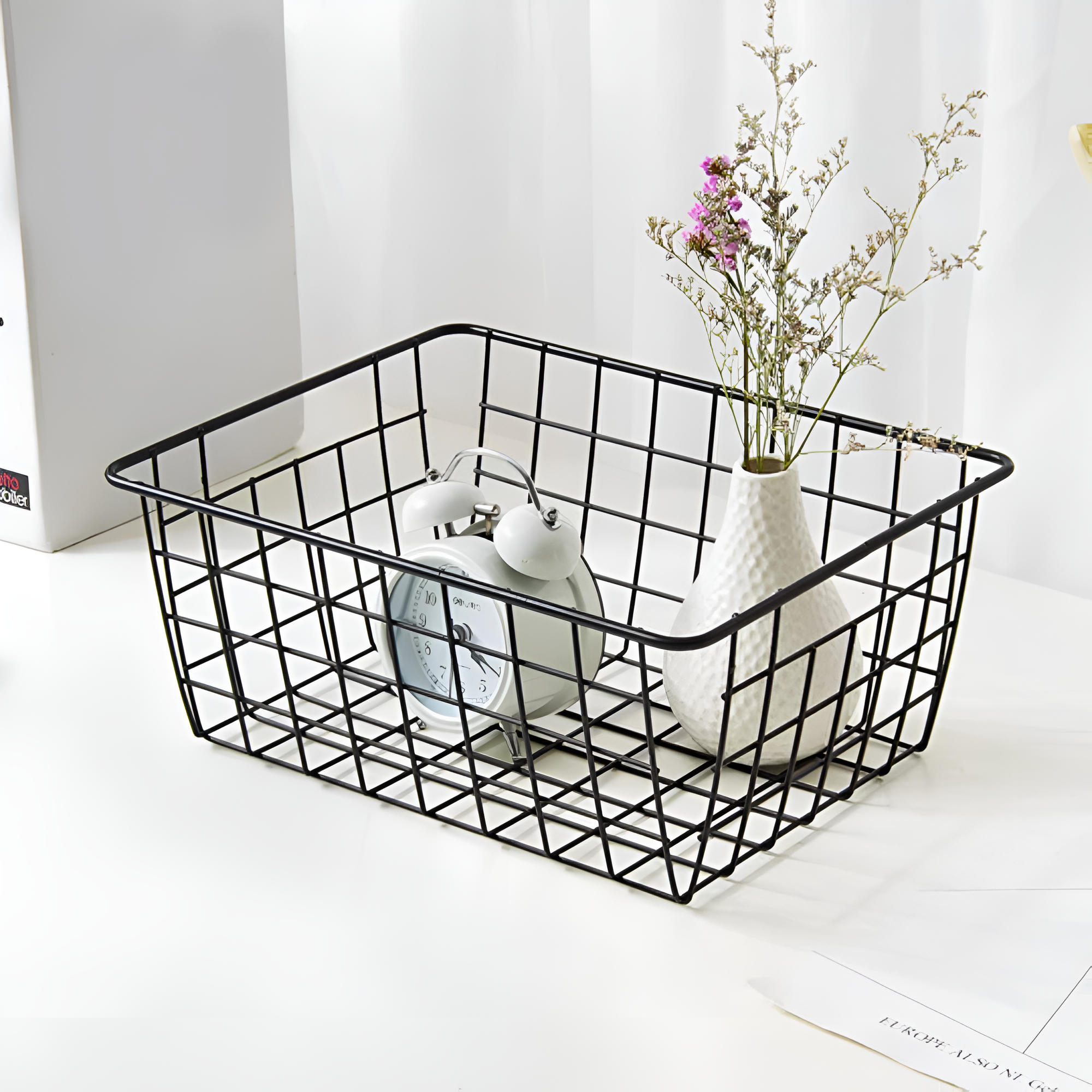 Sleek Wire Organizer Storage Basket
