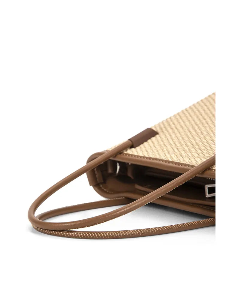 Mini Woven Leather Bucket Bag for Women