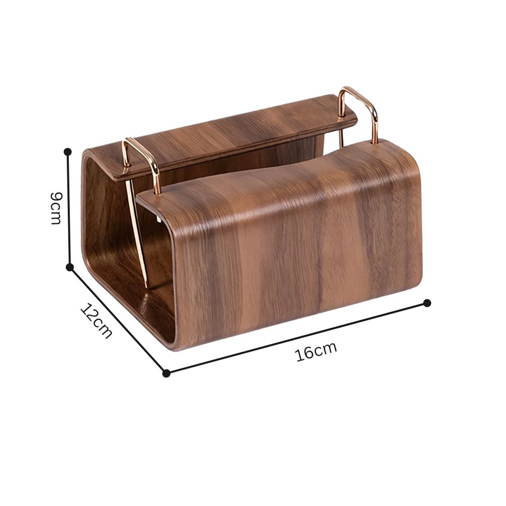Wooden Brass Tissue Holder