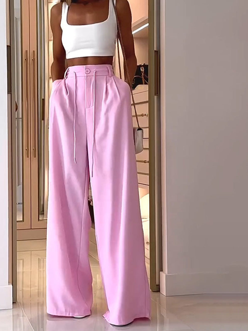 American Street Pink Pleated Pants