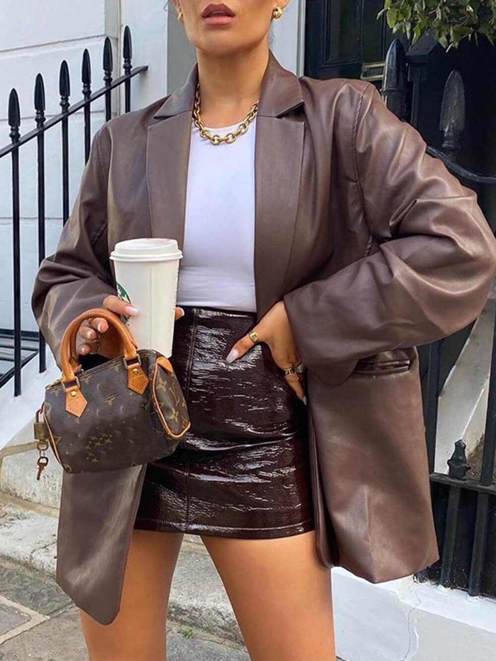 Chocolate Oversized Blazer