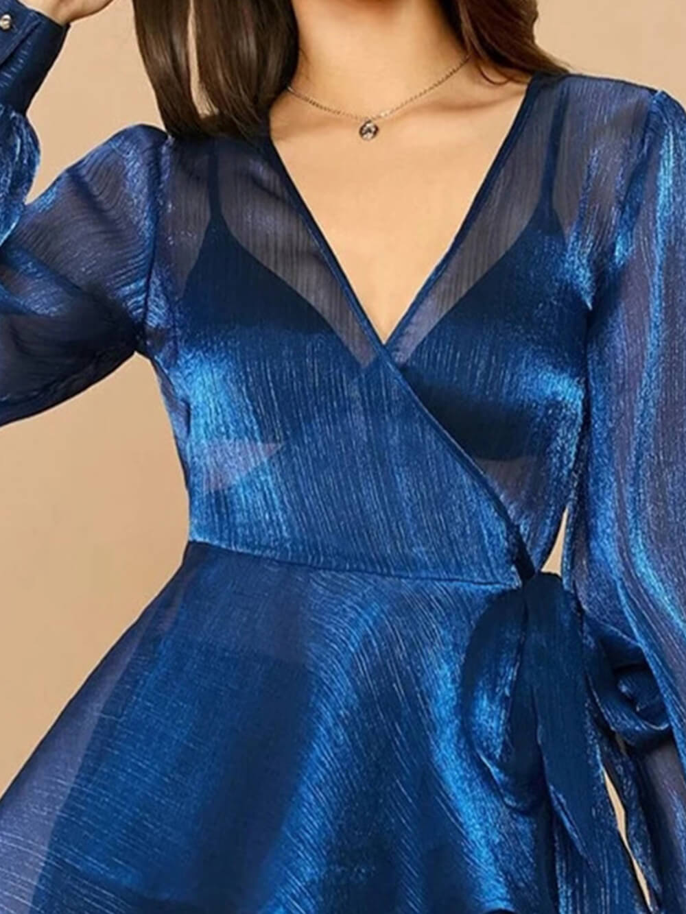 Sheer Tulle Ruffle Top