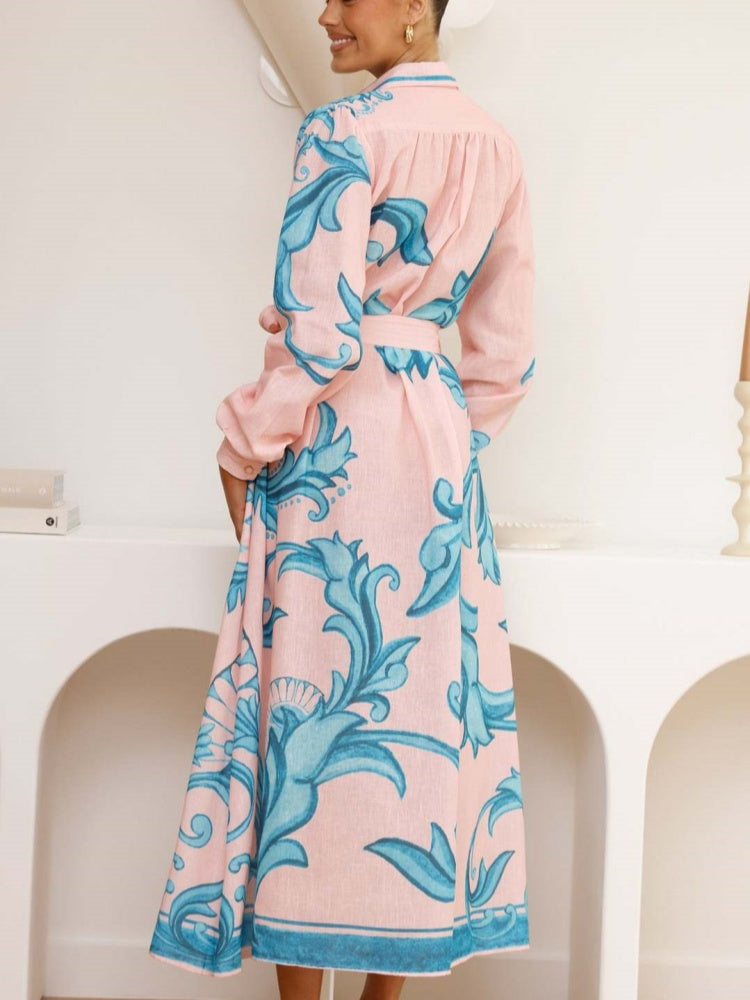 Summer Belted Midi Dress