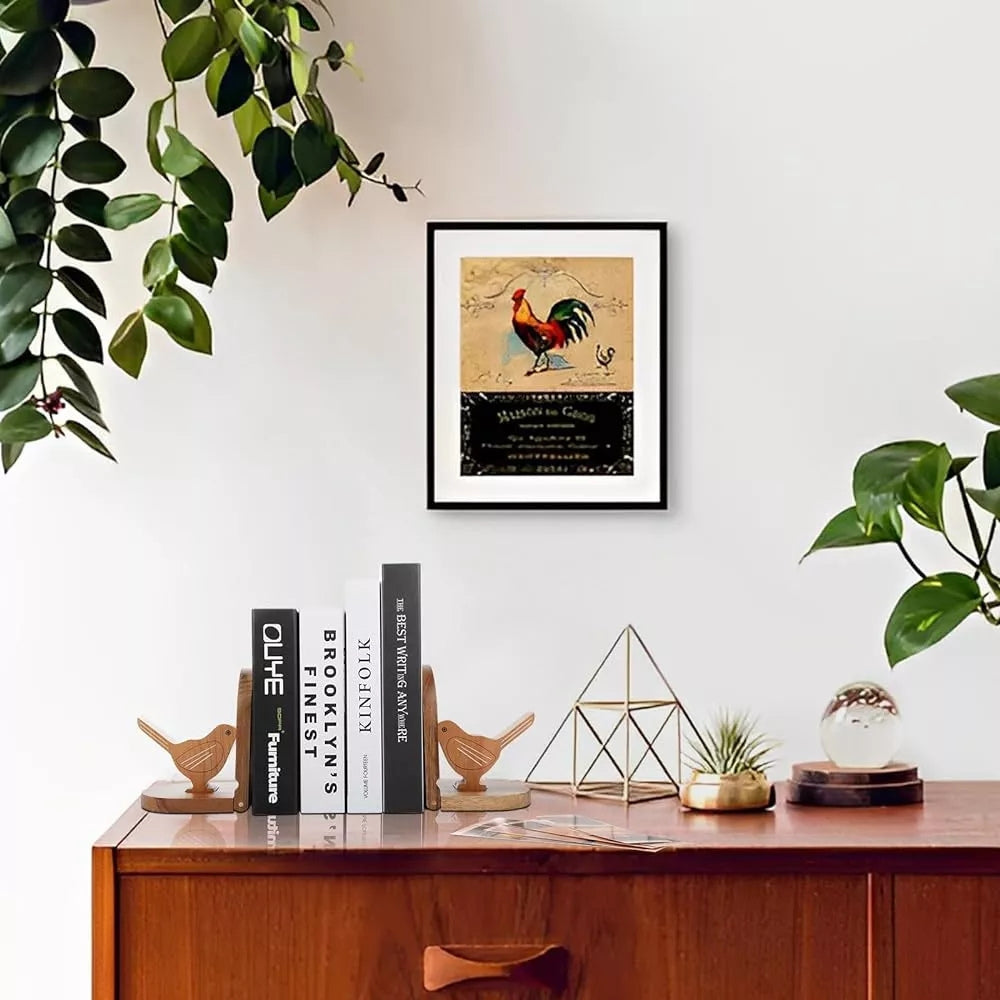 Sparrow Bird Wooden Multi-Use Bookends