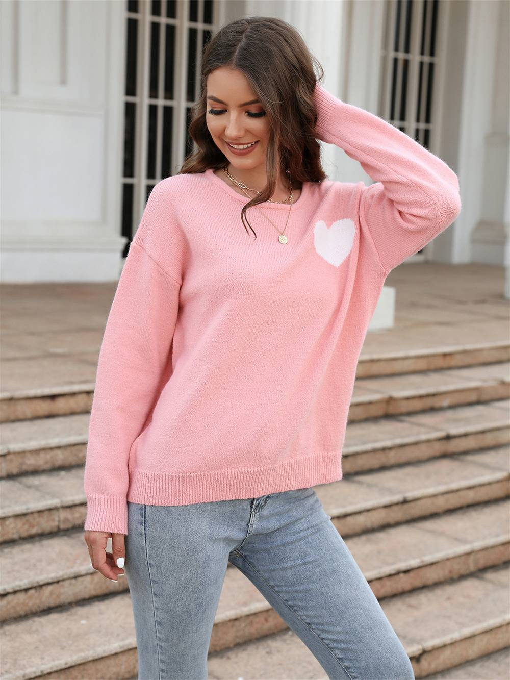 Love on Pulse Knit Pullover Sweater