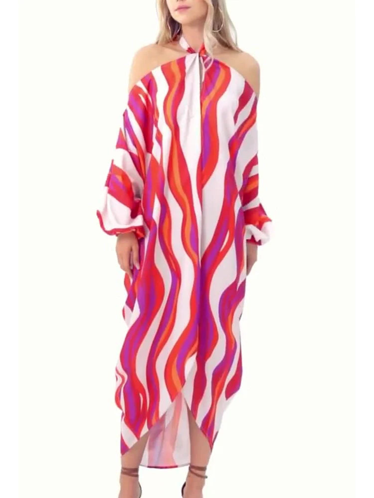 Halter Swimsuit and One Shoulder Bikini