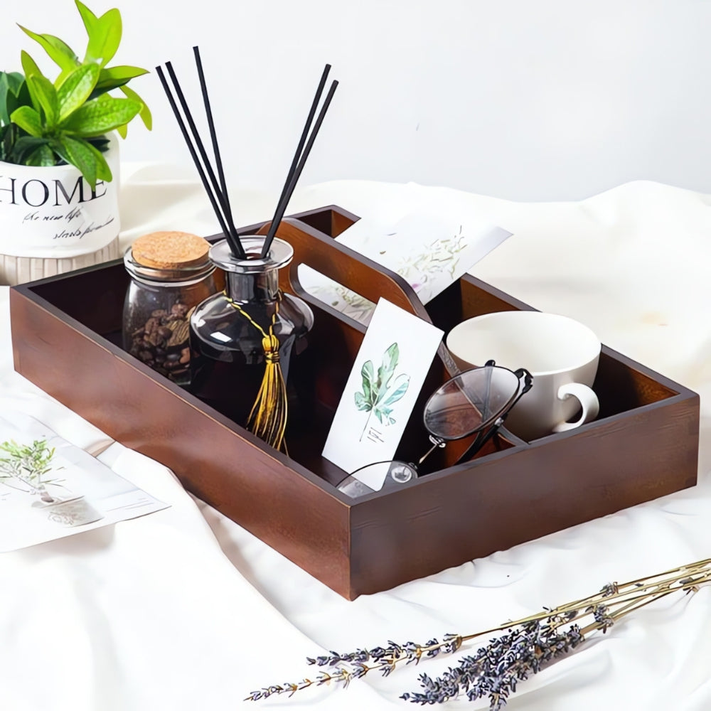 Timeless Vintage Wooden Organizer Tray