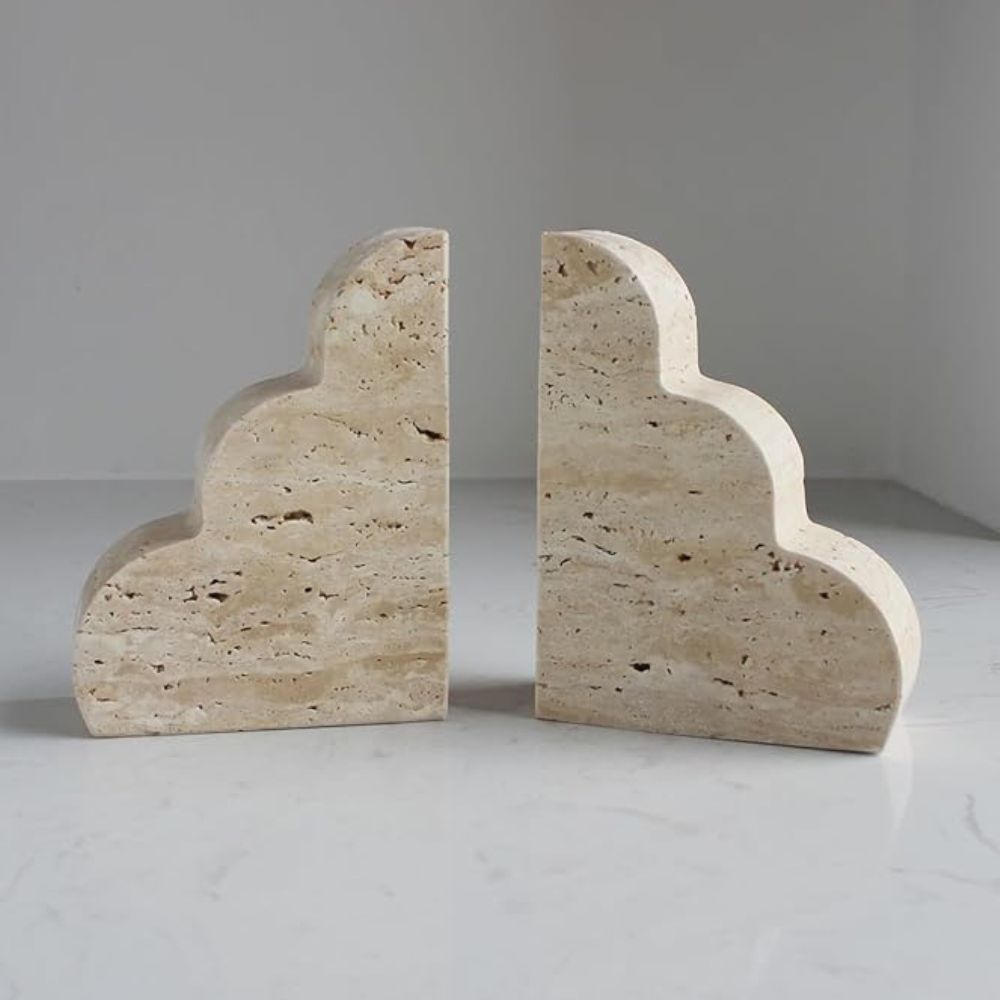 Elysian Travertine Bookends