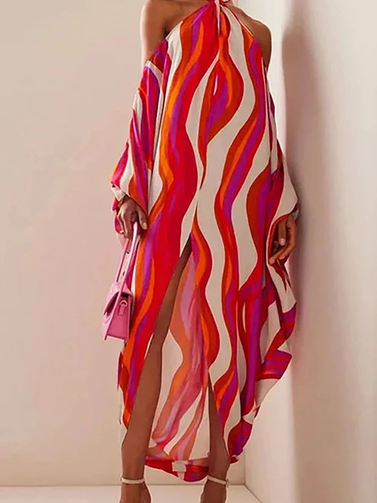 Halter Swimsuit and One Shoulder Bikini