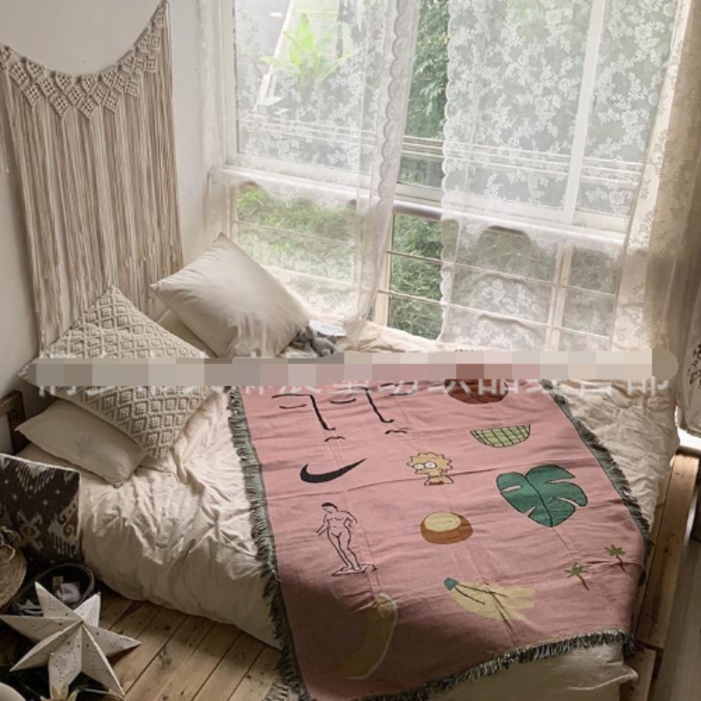 Pink Muse Woven Blanket