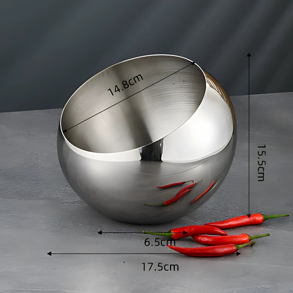 Modern Arc Steel Fruit Bowl
