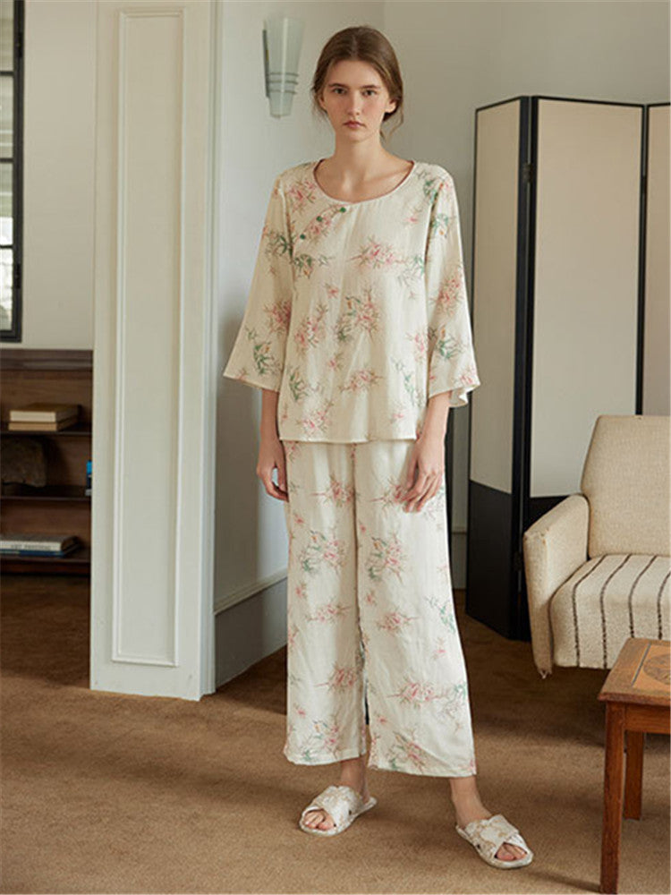 Eco-Friendly Fiber Printed Pajama Set