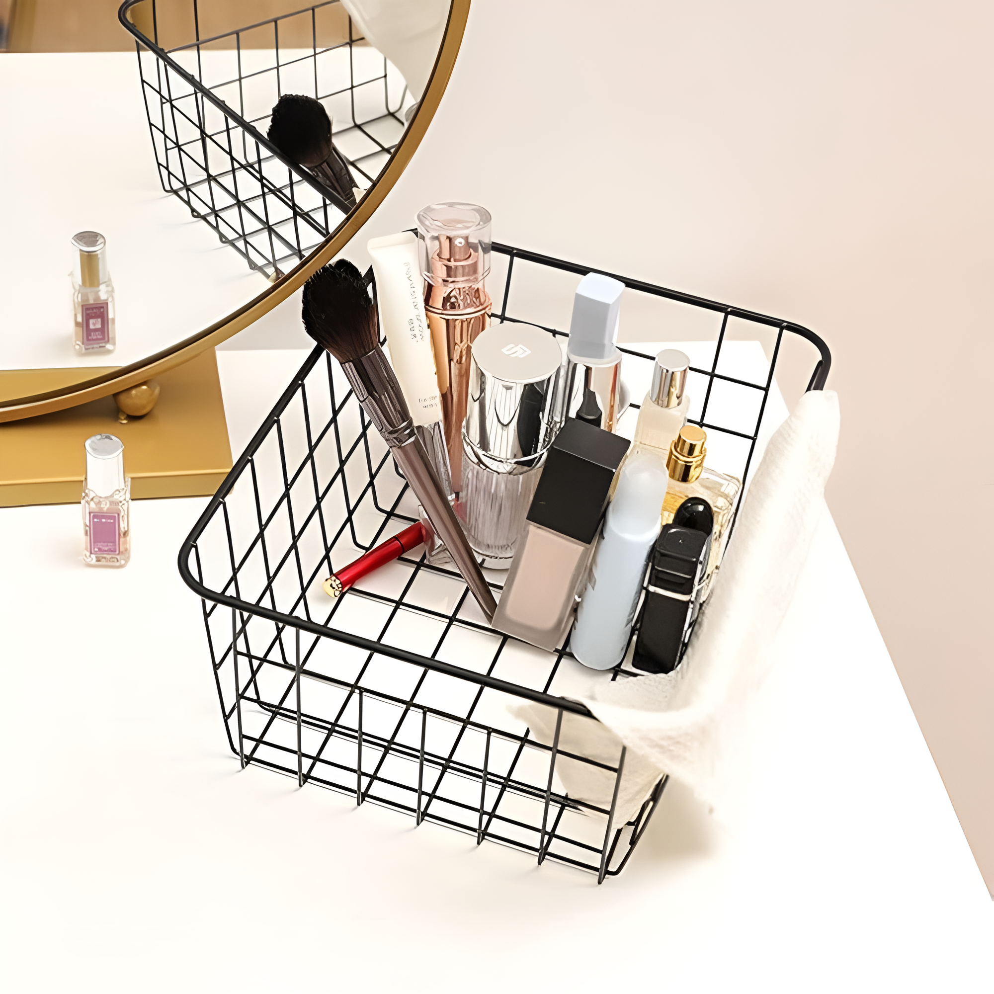 Sleek Wire Organizer Storage Basket