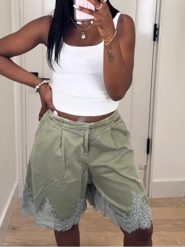 Sage Lace Wanderer Shorts