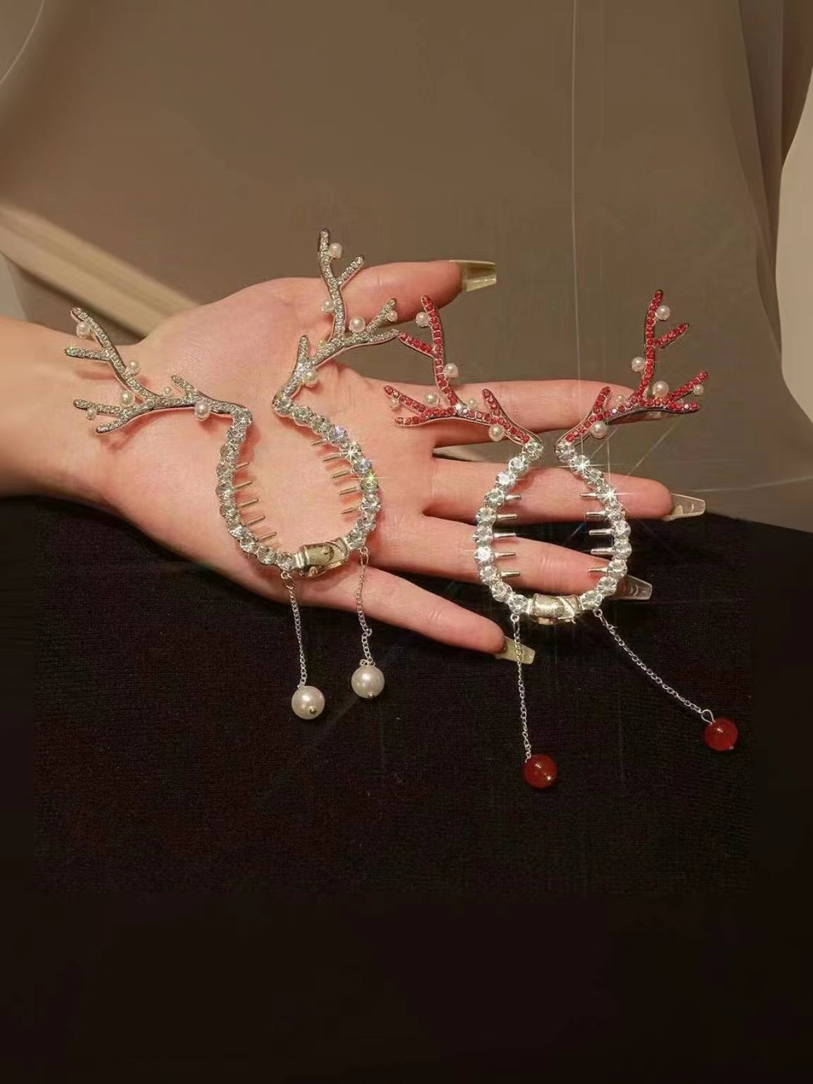 Chic Antler Tassel Hair Clip