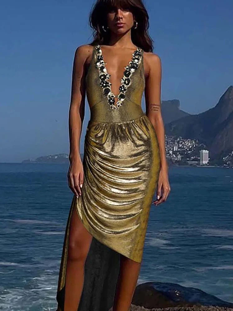 Golden Butterfly Shimmer One-Piece Swimsuit