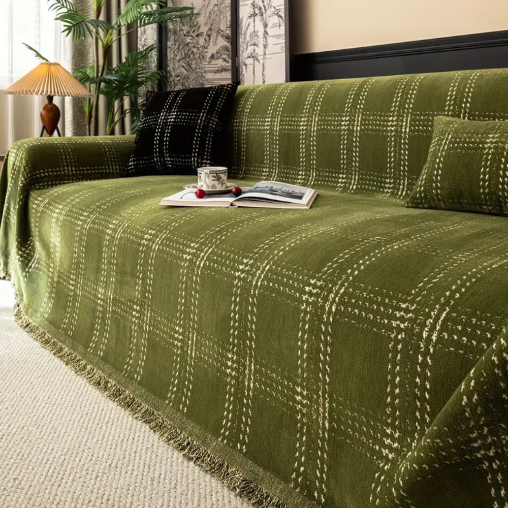 Chesterfield Plaid Sofa Cover
