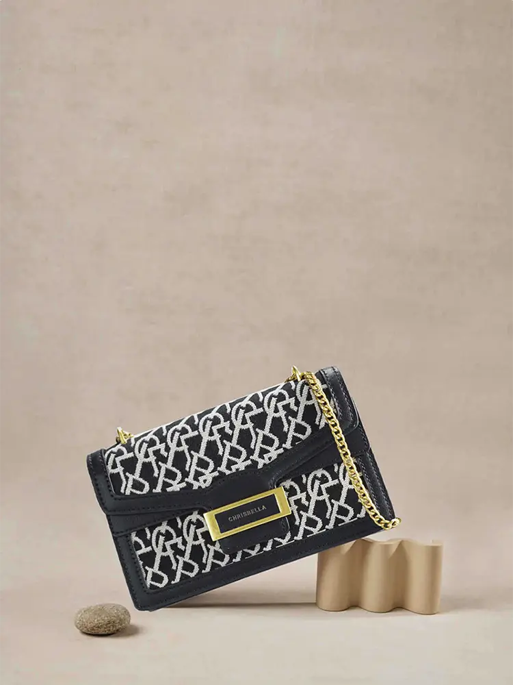 Jacquard Stitch Chain Dionysus Crossbody Bag