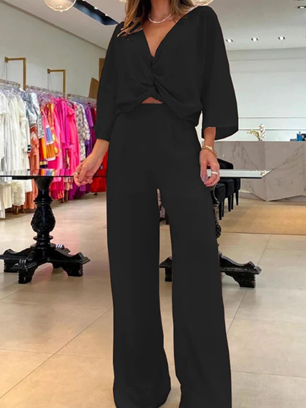 Casual Three Piece Pants Set Two Piece Outfits