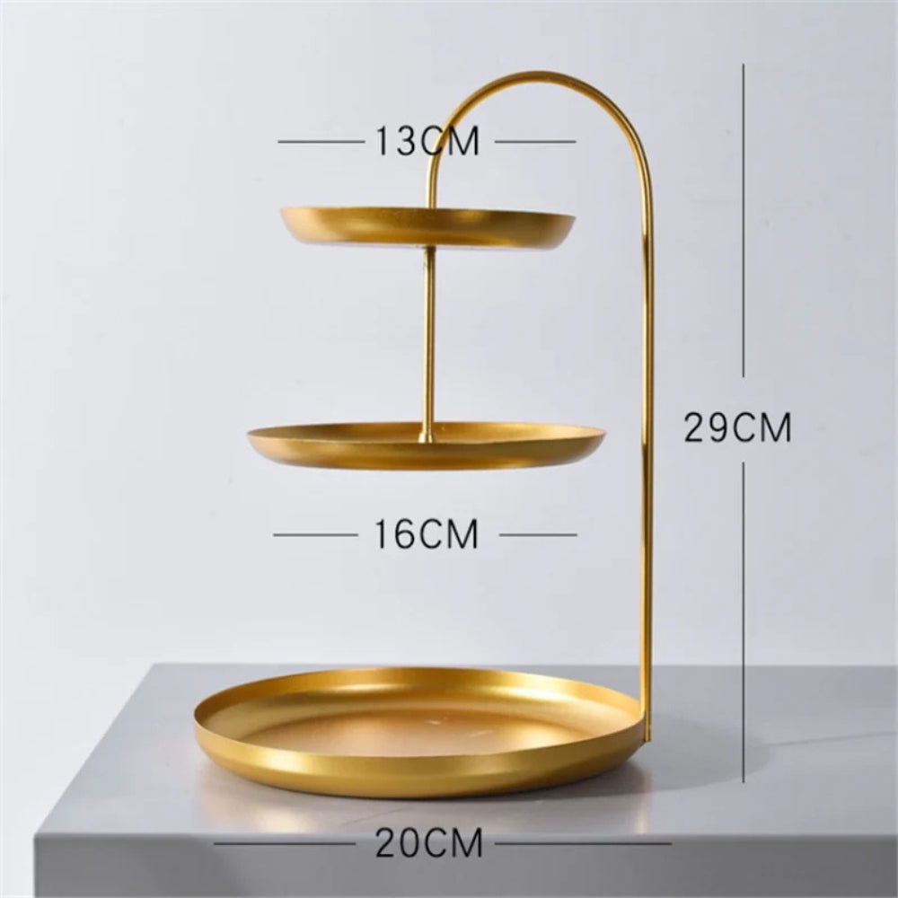 Elegant Gold Storage Organizer Stand