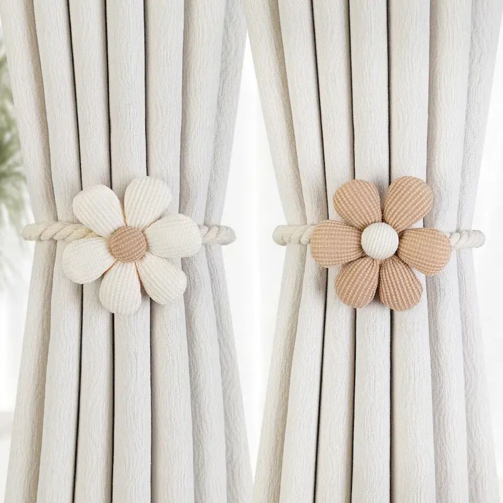 Delicate Flower Magnetic Curtain Tie Back | 2Pcs Set