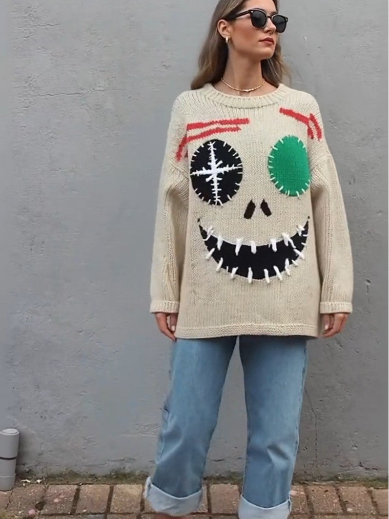Graffiti Wicked Grin Oversized Sweater
