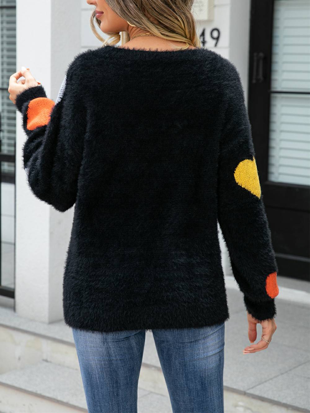 Furry Love Sweater with Heart