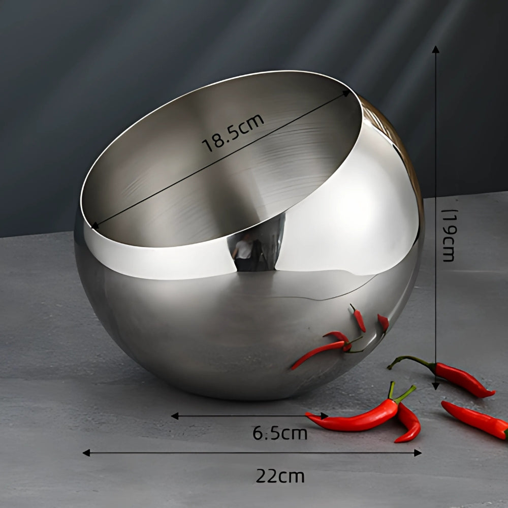 Modern Arc Steel Fruit Bowl