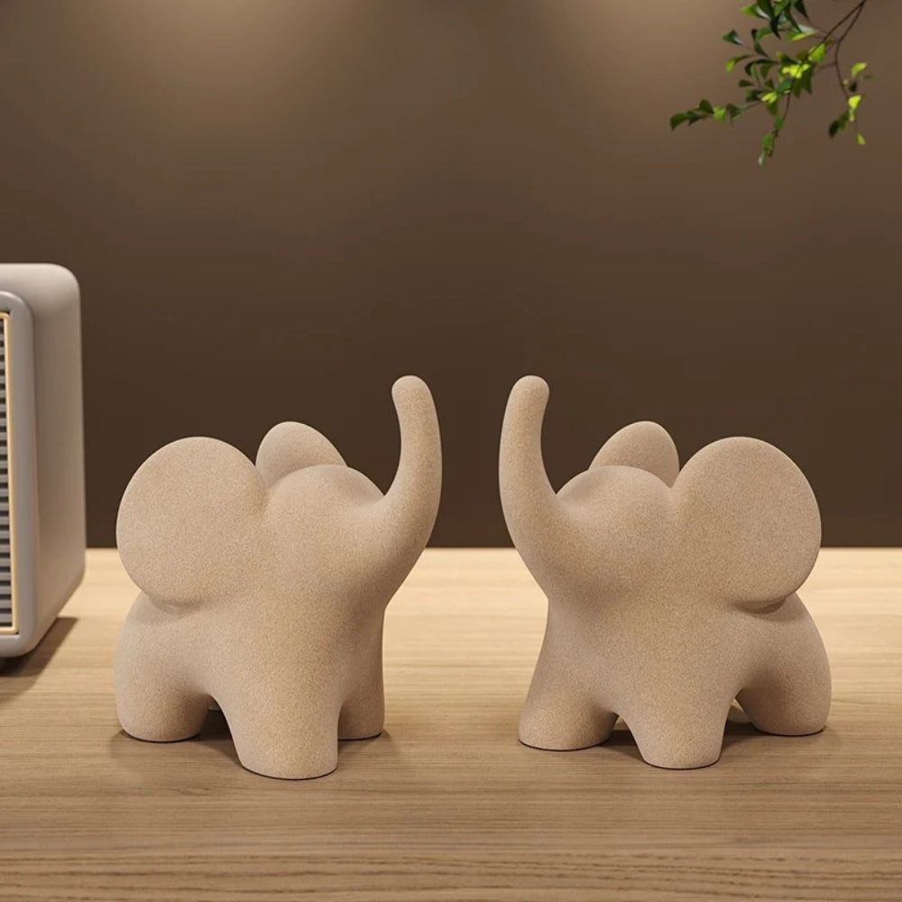 Eclectic Elephant Resin Figurines