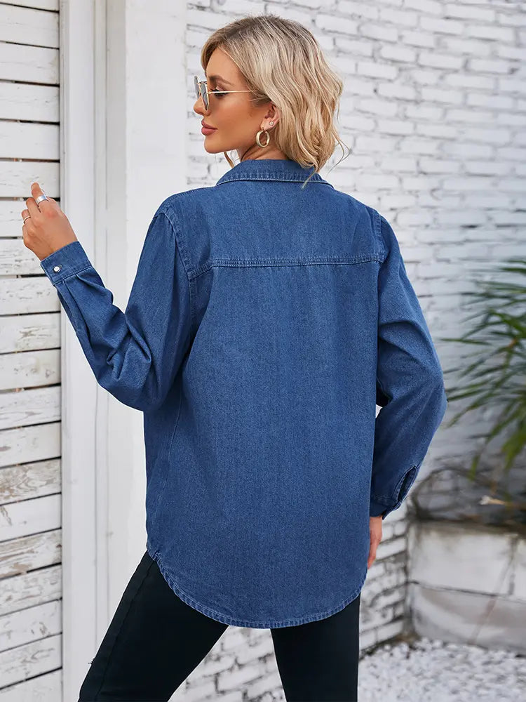 Lightweight Washed Denim Shirt
