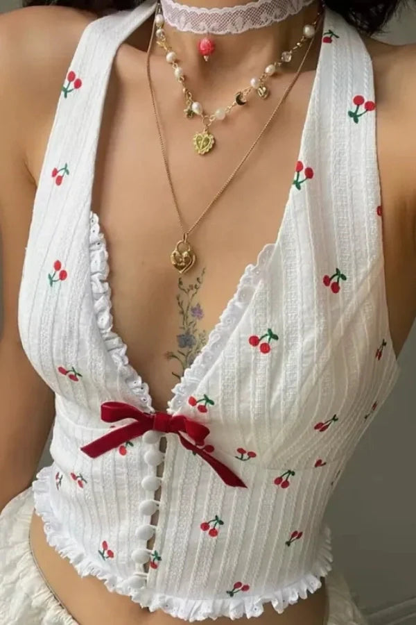 Cherry Blossom Sweetheart Top