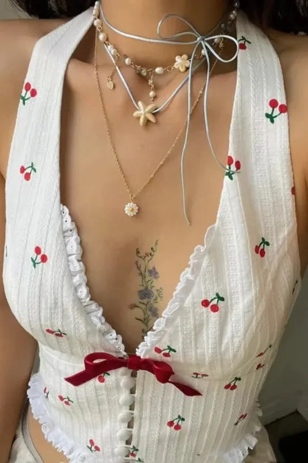 Cherry Blossom Sweetheart Top