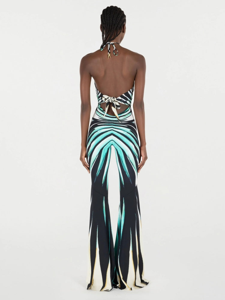 Ray of Sea Print Jumpsuit