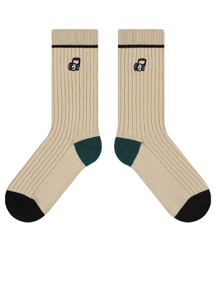 Cute Embroidered Letter Socks