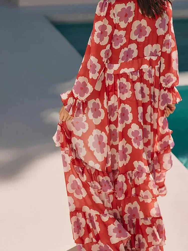 Halter Neck Printed Bikini Set