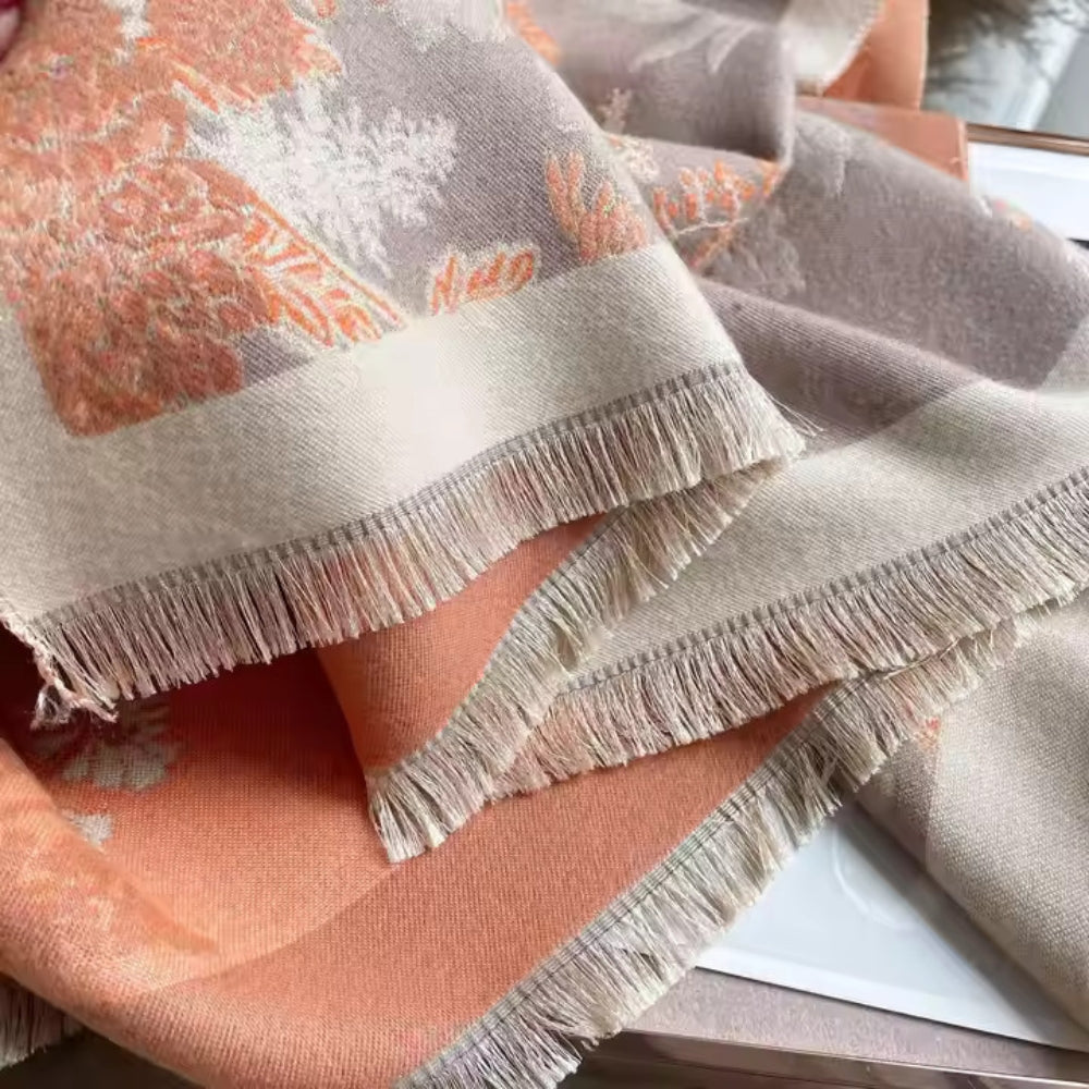 Nuvé Floral Soft Double Sided Scarf