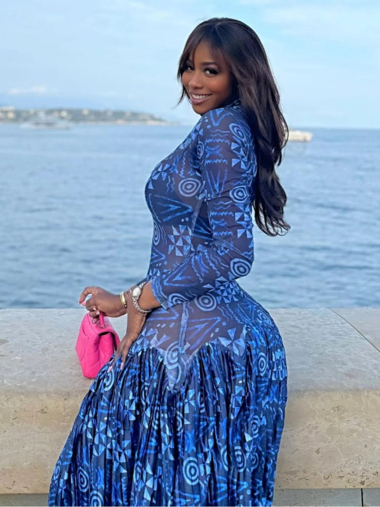 Lily Mesh Maxi Dress