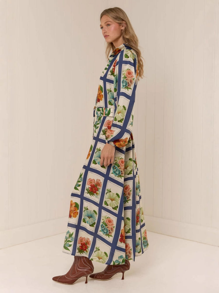 Elegant Stand Collar Maxi