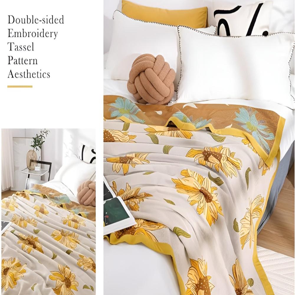 Sunflower Comfort Cotton Blanket