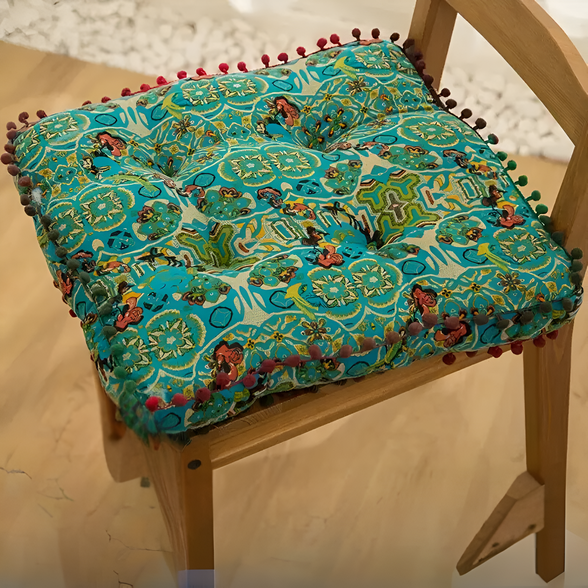 Embroidered Floor Cushion – Stylish Comfort for Your Home