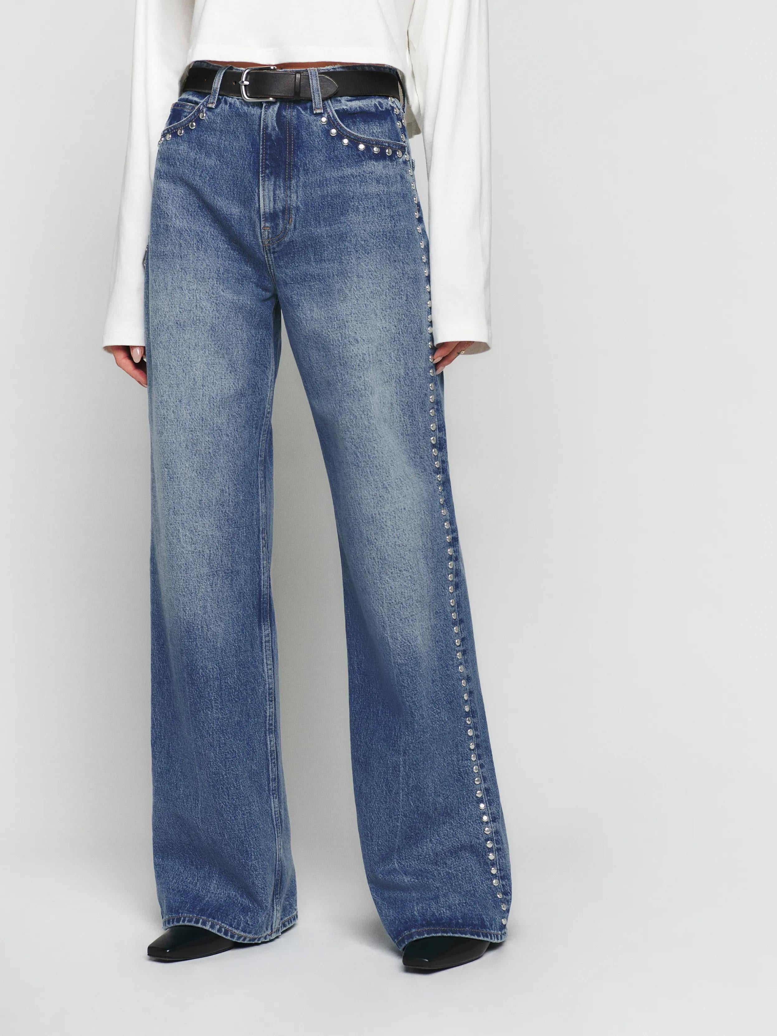 Cary High Rise slouchy Wide Leg Jeans
