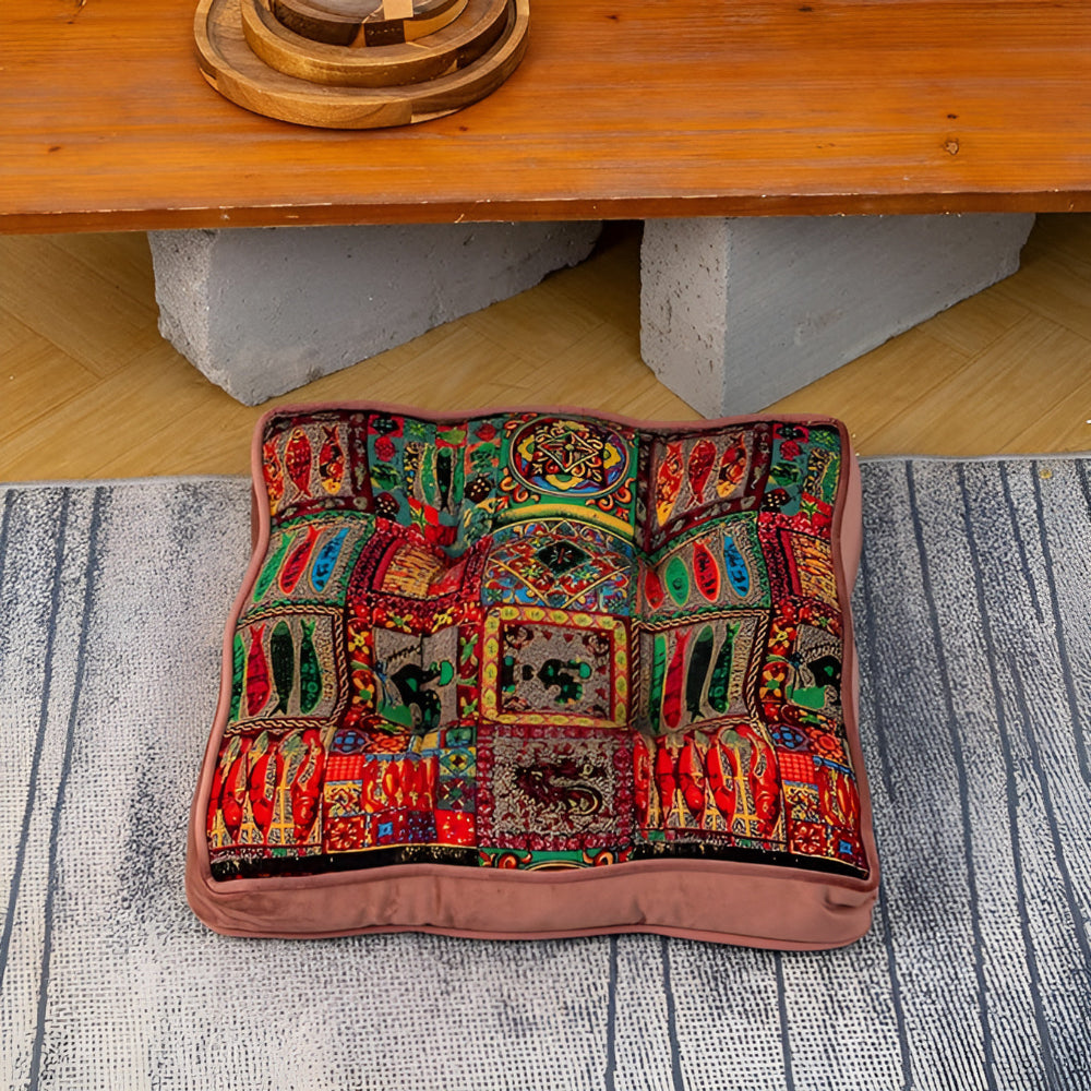 Moroccan Inspired Tie-Strap Cushion