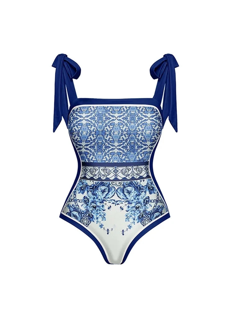 Boho Print One Piece Swimsuit