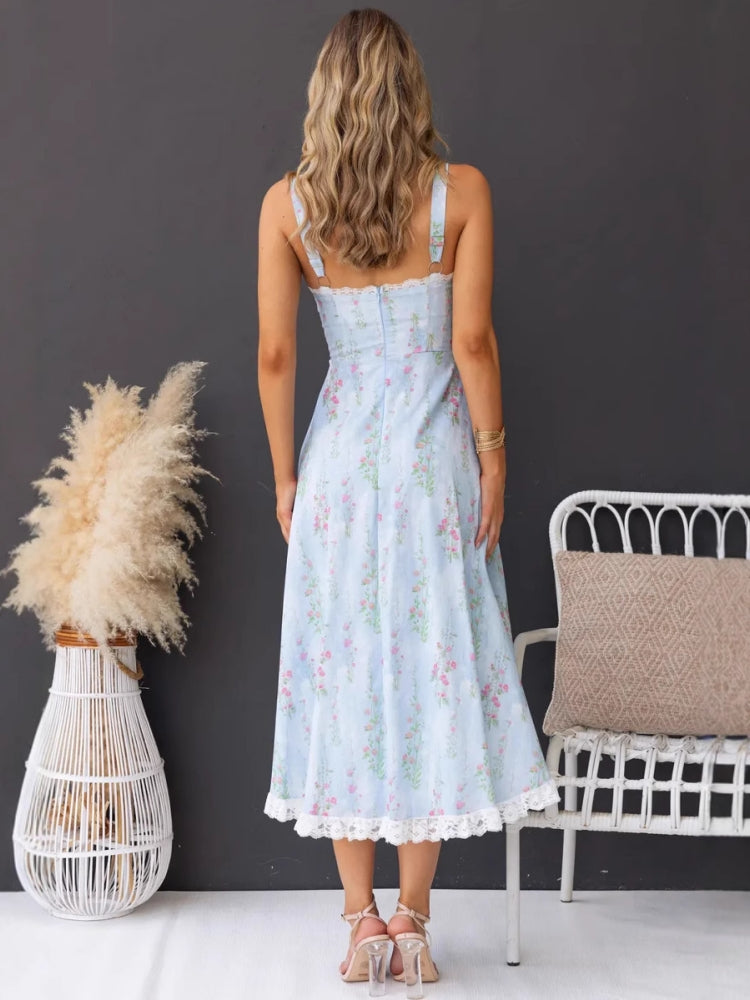 Summer New Sexy Print Slip Dress