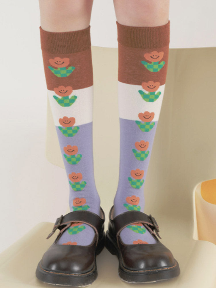 Sweet Print Knee-High Socks